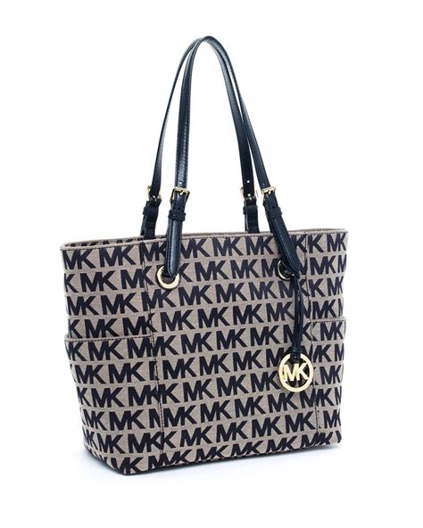 michael kors black monogram|Michael Kors large monogram tote.